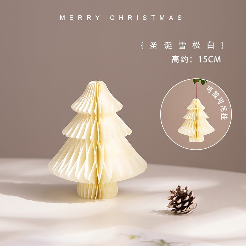 Christmas 2025 Decorations Mini Wooden Christmas Tree Tabletop Ornaments Pendant Scene Arrangement Kids Small Gifts
