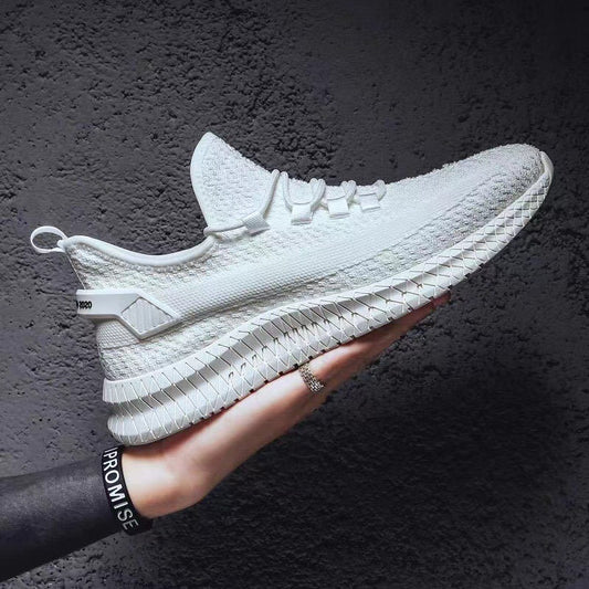 New Men's Mesh Breathable Sneakers Fashionable Versatile Trendy Casual Coconut Shoes Student Running Shoes
