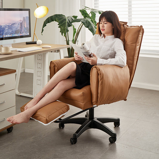 Boss chair, home computer chair, sofa chair, comfortable sedentary office seat, lunch break, reclining study, desk, chair