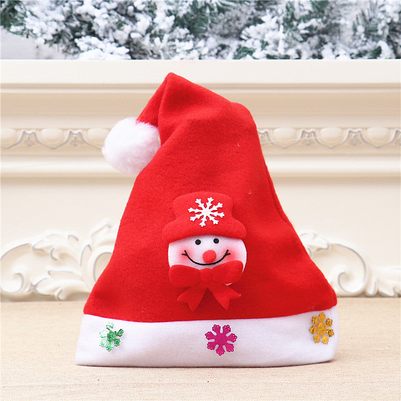 Christmas Glow Christmas Hat Adult Kids Cartoon Hat Snowman Hat for Old Man Christmas Small Gift Party Decoration