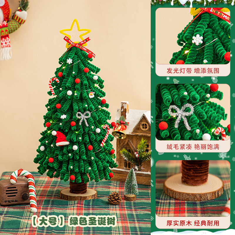 Christmas Hanging Decoration Christmas Tree Car Hanging Decoration Crypto Twist Stick Handmade DIY Material Pack Homemade Creative Gifts