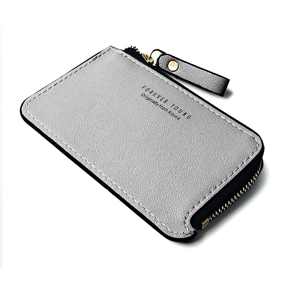 Korean version of the new zipper wallet creative coin purse men's short wallet business card bag thin card holder cross-border new product