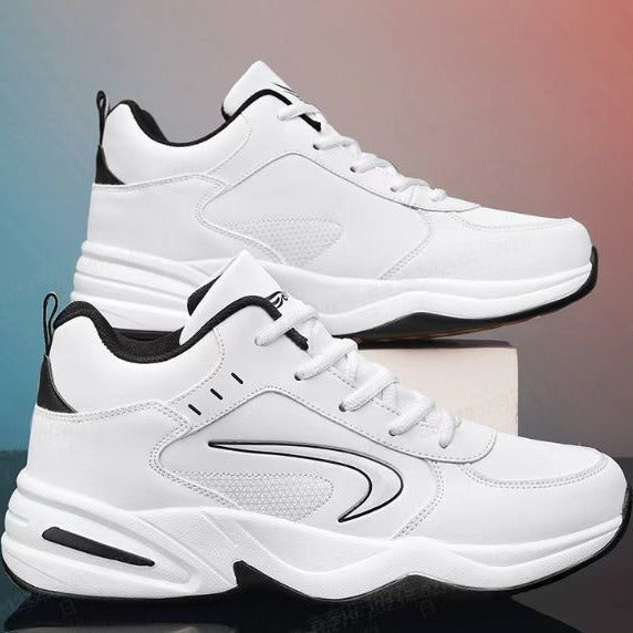 Plus size men's shoes, fall and winter, all leather top shoes, traditional retro sneakers, adult tourist shoes, non-slip sole running shoes