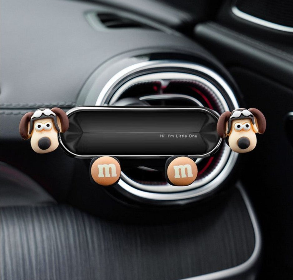 Mobile phone car holder cute cartoon air outlet navigation fixed support frame car car mobile phone holder female in the car