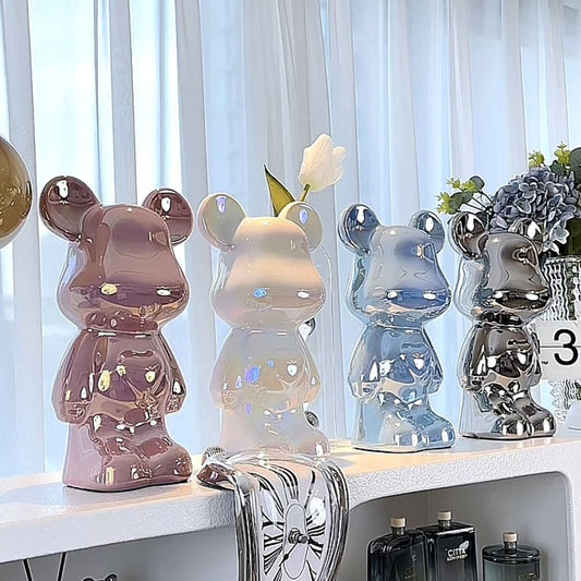 Chinese Violent Bear Ornaments: High-end ceramics, living room entrance, TV cabinet, wine cabinet, piggy bank, home decorations, gifts