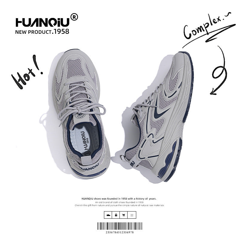 The world carefully selected ZHQ1050 vintage dad shoes men's new black versatile men's athleisure shoes men's models