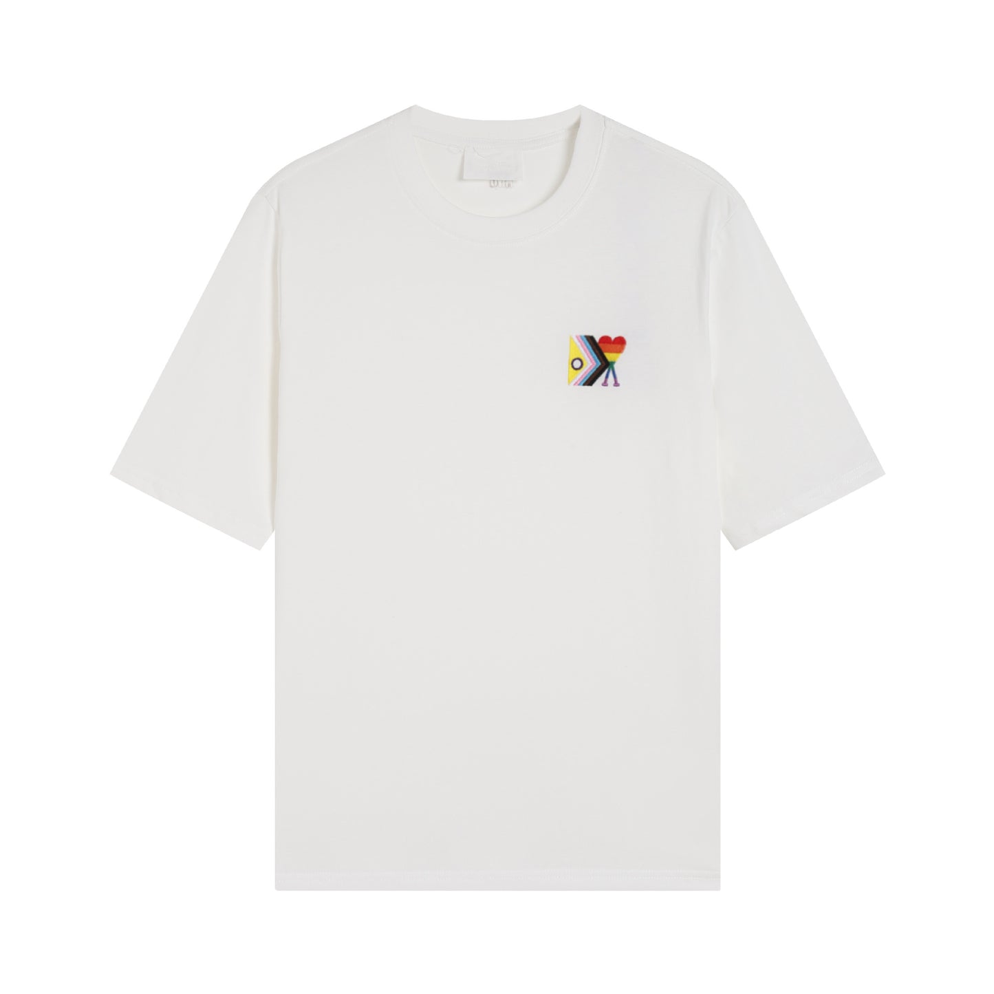 ami clams summer short-sleeved T-shirt embroidery small love cotton loose casual half-sleeved base shirt one piece dropshipping