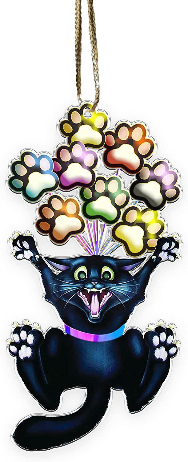 Amazon New Cat Cat Lovers Christmas Ornament Cute Cat Christmas Day Ornament Tree Decoration Pendant