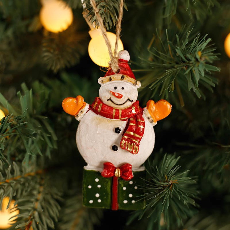 Cross-border Christmas ornaments, small pendants, Santa Claus, Christmas tree decoration pendants, small pendants, resin ornaments, gifts