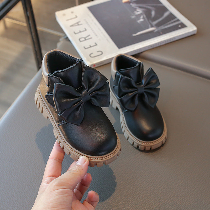 2026 Trend British Style Boots Girls Boots New Fashion Bow Children's Martin Boots Casual Boots