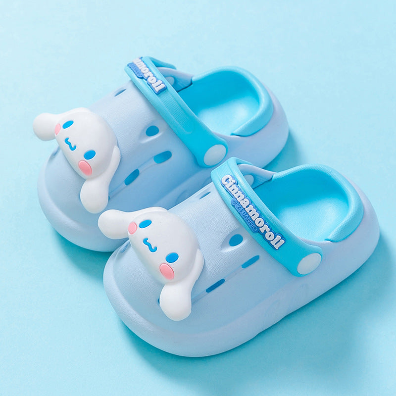 Sanrio Culomi Cartoon Kids Hole Shoes Girls Toe Slippers Anti Slip EVA Garden Shoes Sandals Wholesale