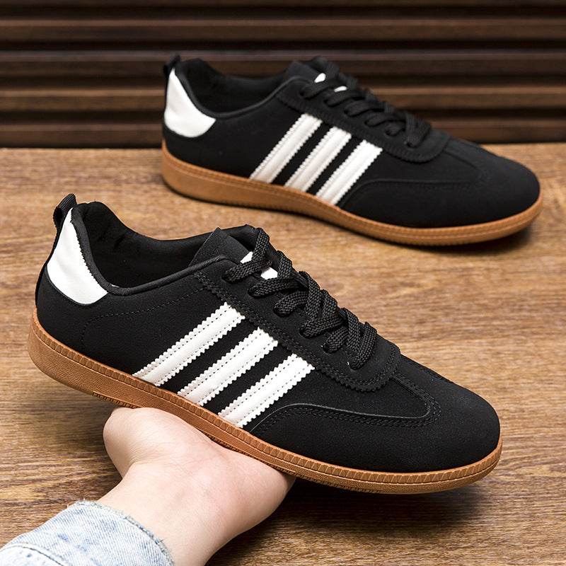 Skateboard shoes men's cross-border supply in autumn new simple color-block trendy casual shoes for students comfortable and breathable lace-up men's shoes