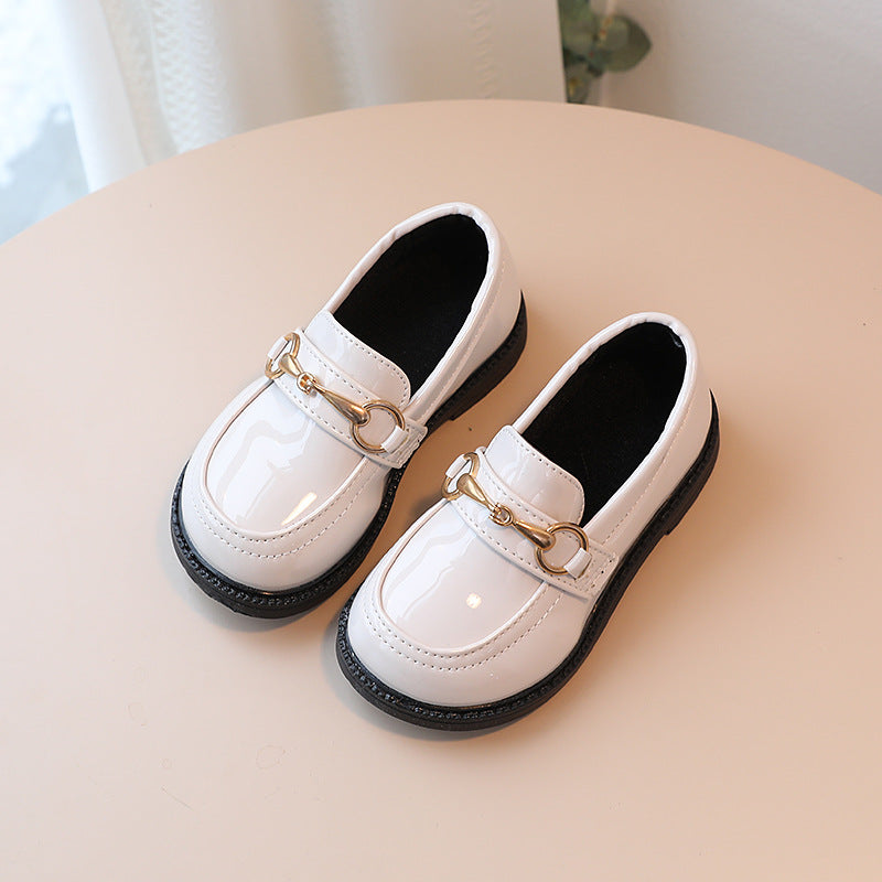 2025 British style spring and autumn boys' leather shoes, girls' small leather shoes, new student leather shoes, children's performance shoes
