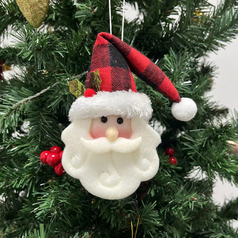 Cross-border Christmas decoration fabric knitted doll old man pendant pendant Christmas tree decoration pendant scene layout
