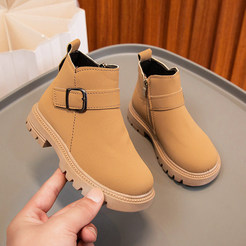 Girls' cotton boots 2026 new winter boys' boots soft-soled comfort shoes children's boots fleece cotton boots for middle and adult children