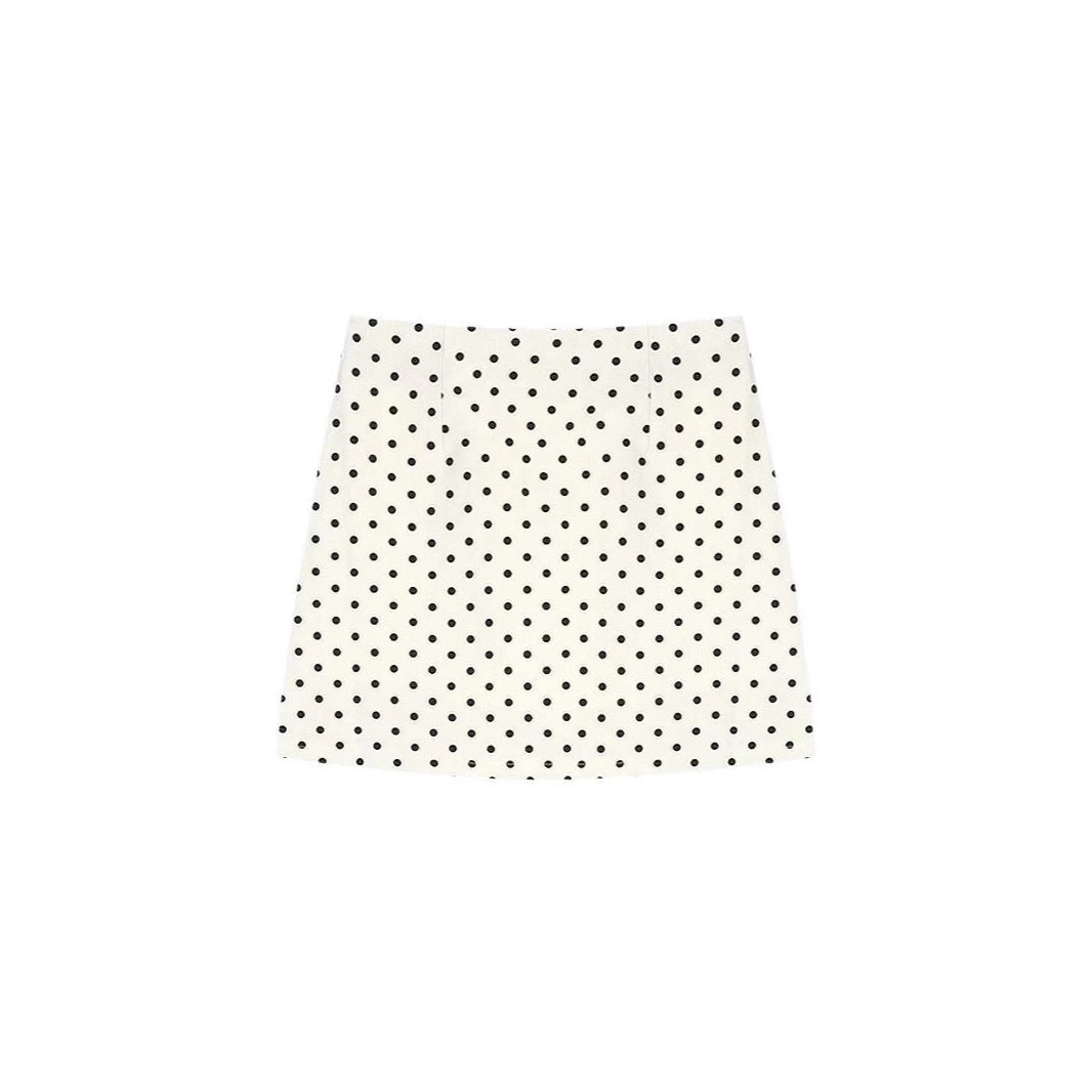 Jane Manni polka dot skirt, summer casual and versatile, hip skirt, female hottie, high waisted A-line skirt, suit short skirt