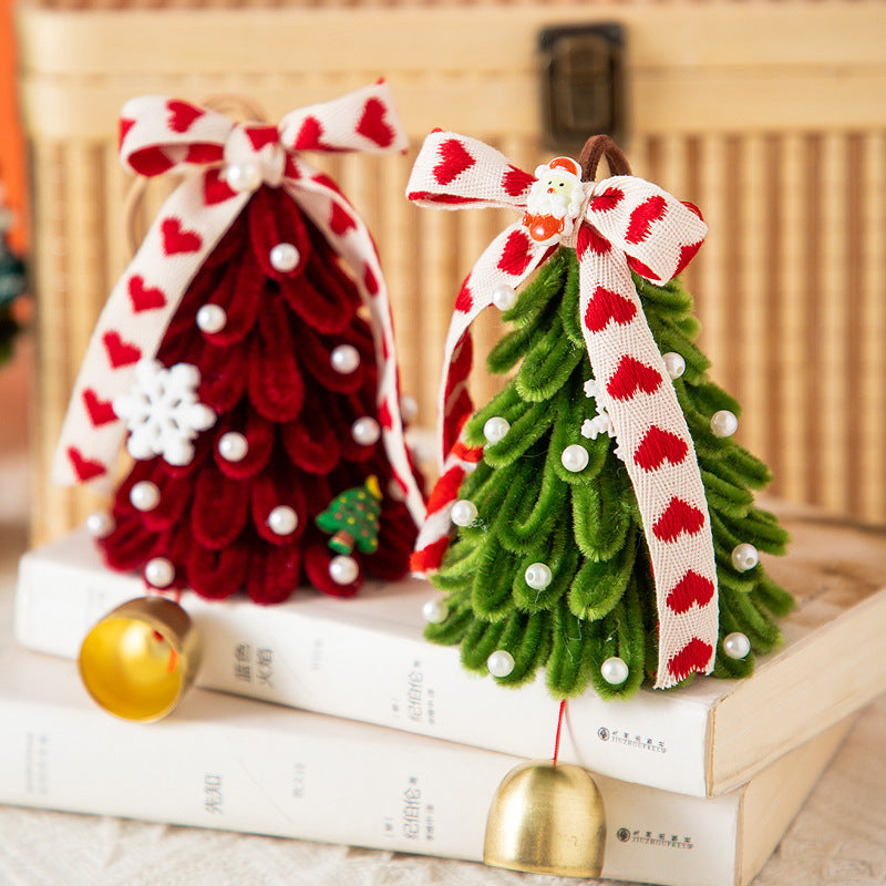 Christmas Hanging Decoration Christmas Tree Car Hanging Decoration Crypto Twist Stick Handmade DIY Material Pack Homemade Creative Gifts