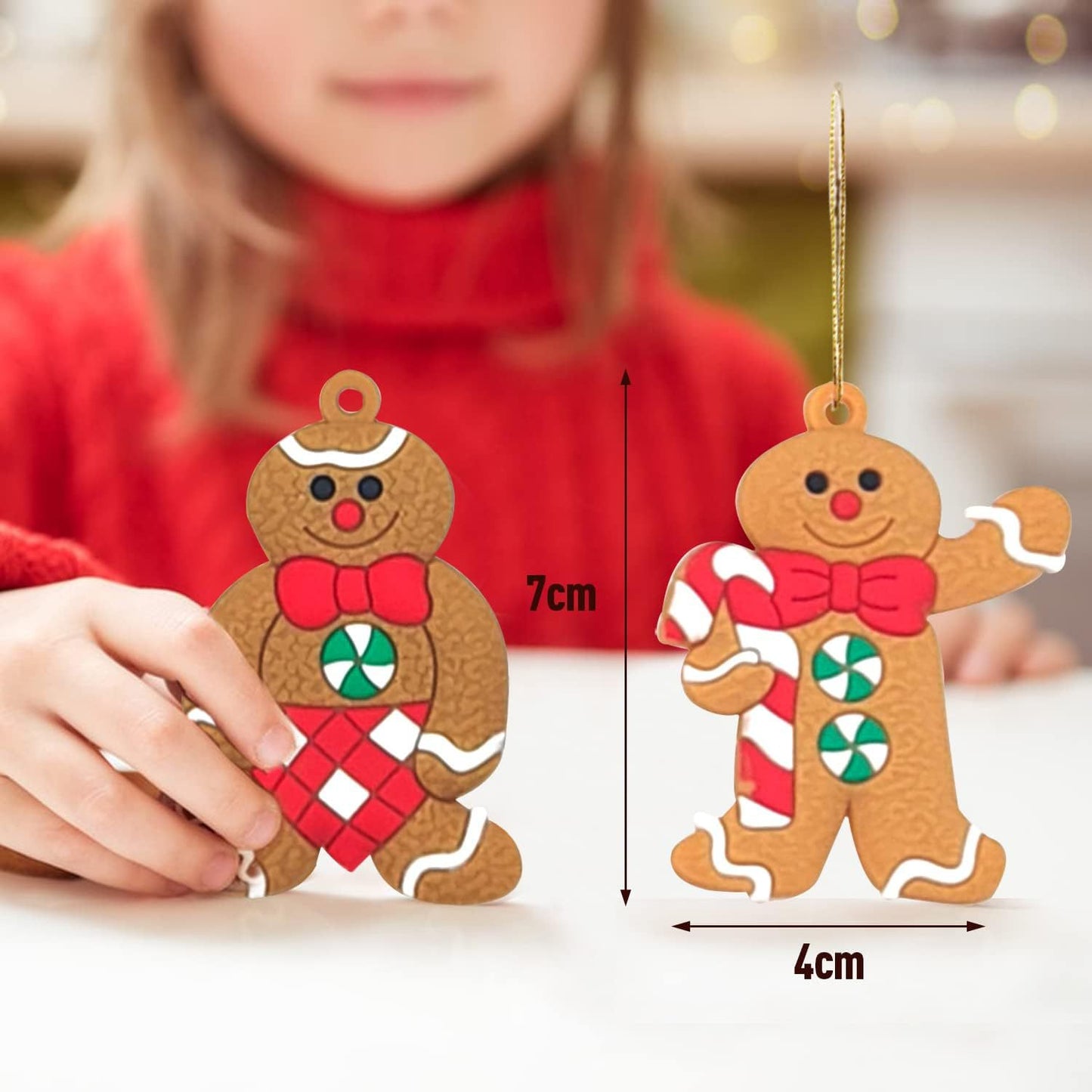Cross-border hot sale classic Christmas gingerbread man pendant, Christmas decorations, Christmas tree pendants, spot wholesale