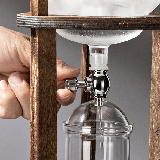 Factory Spot Ice Drip Coffee Maker Cold Brew Pot Wooden Pour-Over Coffee Set Ice Brew Coffee Brew Pot Drip Type