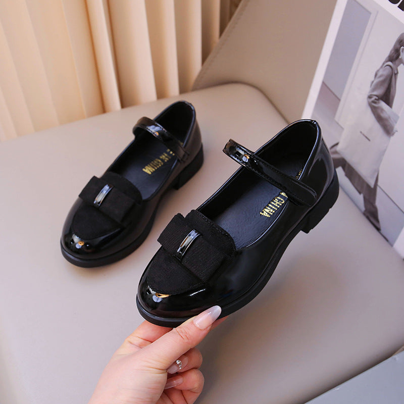 Magic Rabbit Girls' Leather Shoes, Children's Shoes, Princess Shoes, Medium and Large Children's Single Shoes, Student Casual Shoes, 2026 Spring and Autumn New Models