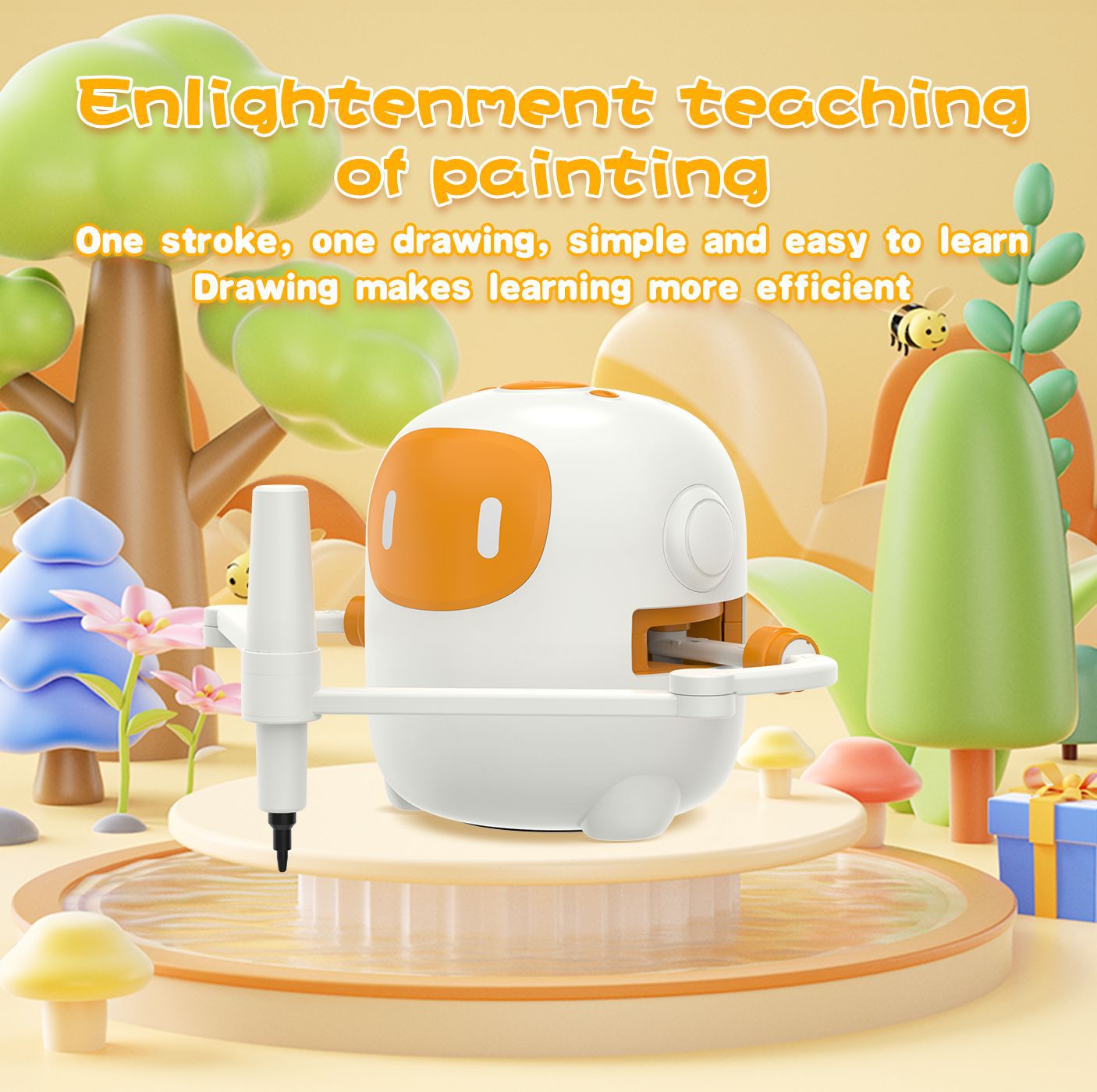 Self-animation drawing robot children's early education machine infant enlightenment picture book 3-8 painting learning machine toy intelligence