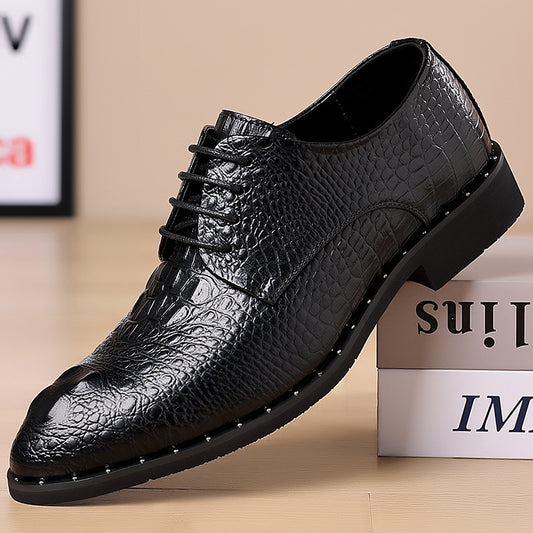2025 Spring New Business Men's Soft Sole Trendy Versatile Fashion Casual Shoes Wear-Resistant Breathable Non-slip Leather Shoes Men
