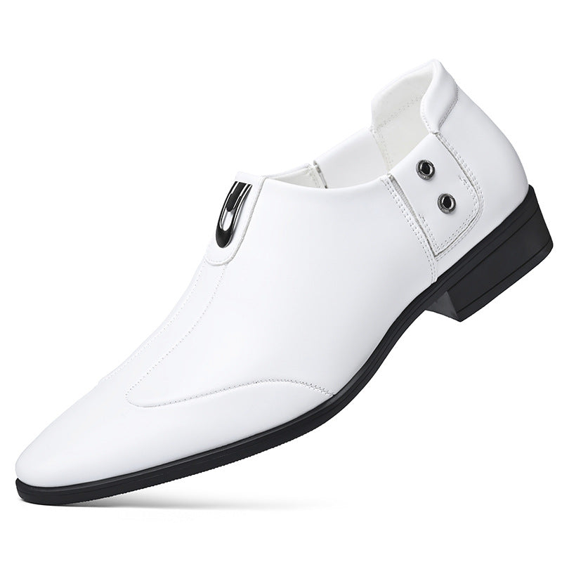 Factory direct sales men's leather shoes four seasons soft leather soft sole British style casual shoes trendy brogue men's shoes