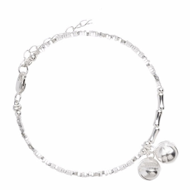 Irregular broken silver bell bracelet fresh fashion niche personality high-end anklets summer new wholesale