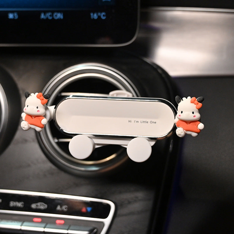 Mobile phone car holder cartoon new air outlet car decoration cute navigation mobile phone holder car interior female