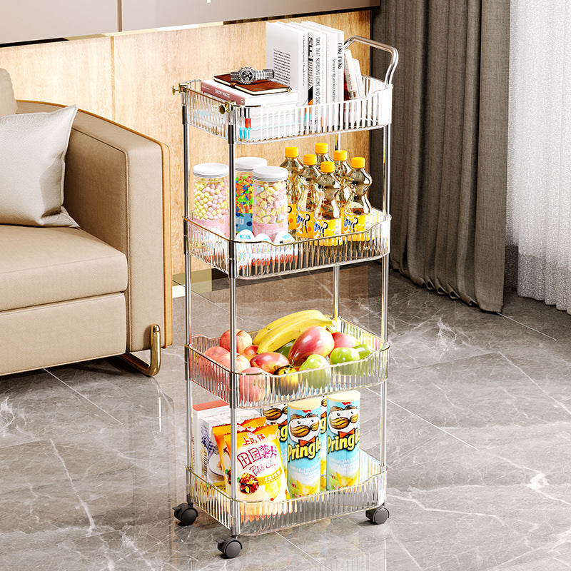 Trolley rack kitchen floor bedroom multi-layer baby snacks mobile bathroom bathroom storage rack