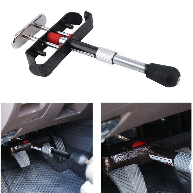 Car steering wheel lock telescopic with hook throttle lock clutch lock car anti-theft lock universal car lock