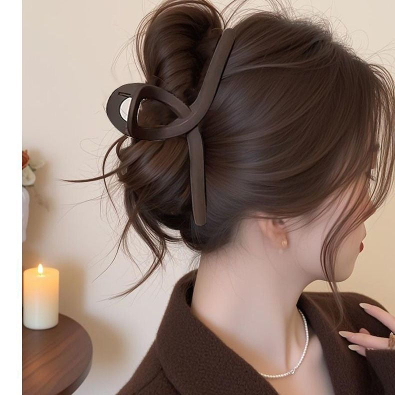 Hairpin women's back of the head 2025 new grab clip large shark clip high-end sensory hair grip hair clip headwear hairpin