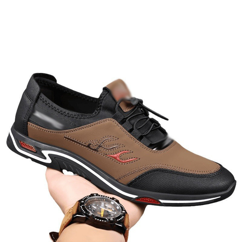 Men's Athleisure ShoesAutumn Breathable Lightweight Pumps Outdoor Sneakers British Low-Top Slip-On Men's Shoes