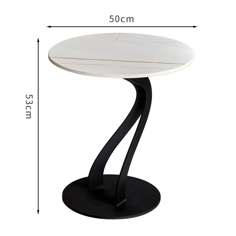 Italian light luxury corner table sofa side table creative rock slab side table balcony small round table casual simple coffee table bed sideboard