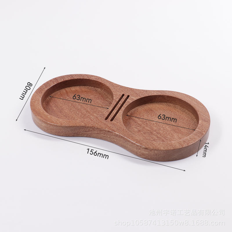 Cross-border walnut press hammer storage board figure-8 water distribution net holder cloth powder set, coffee utensils 51 58