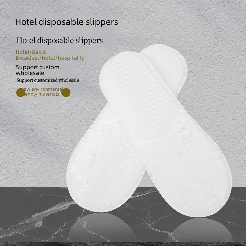 Hotels and guesthouses disposable slippers B&B thickened non-woven slippers high foam slippers manufacturers spot wholesale environmental protection
