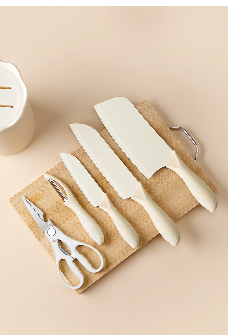 Kitchen slicing knife cutting vegetables and meat cutting fruit knife complementary food stainless steel knife women's special kitchen knife household knife set