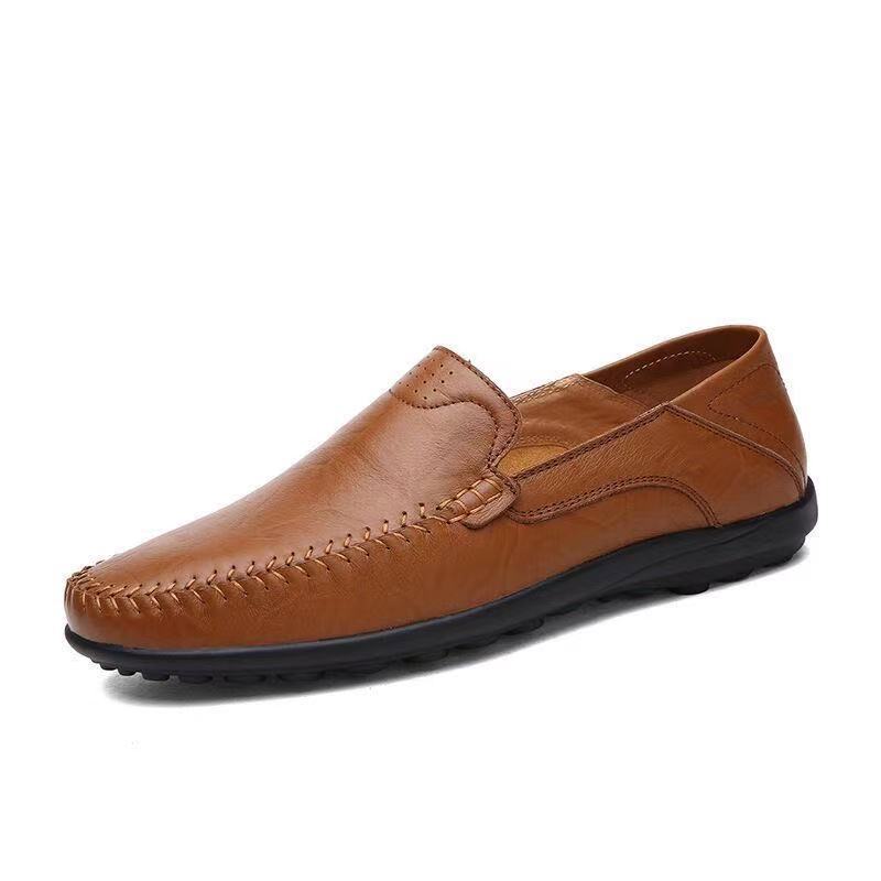 2025 Spring Men's Casual Leather Shoes New Fashion Men's Leather Shoes One Foot Peans Shoes Wholesale Trend Men's Shoes