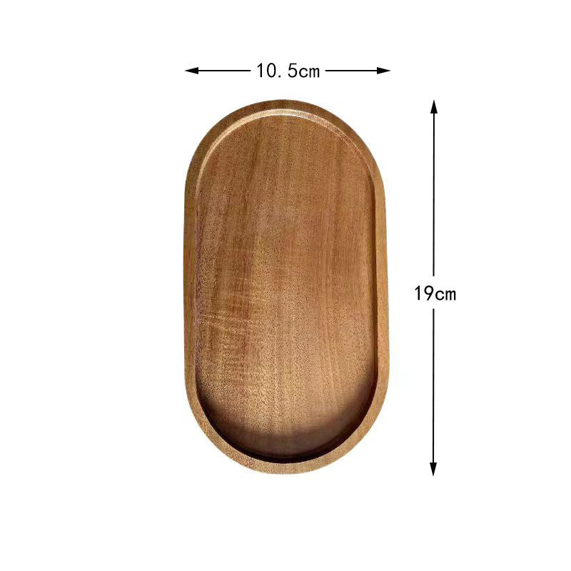 spot japanese acacia wood tray rectangular dinner plate insulated solid wood grain plate oval breadboard teacup plate