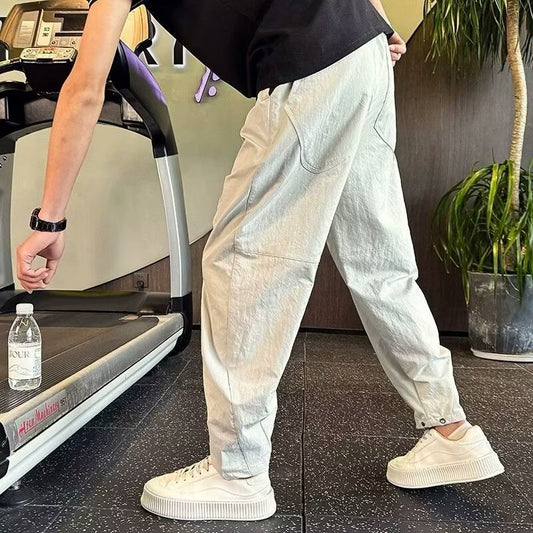 [Store Hot Sale] Trendy brand quick-drying pants, men's loose harem pants, summer thin pants, 2025 new versatile pure