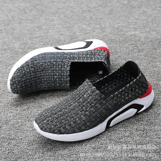 Summer hand-woven casual hipster men's breathable sports kick-in loafer men's shoes, a drop-shipping men's beach sandals