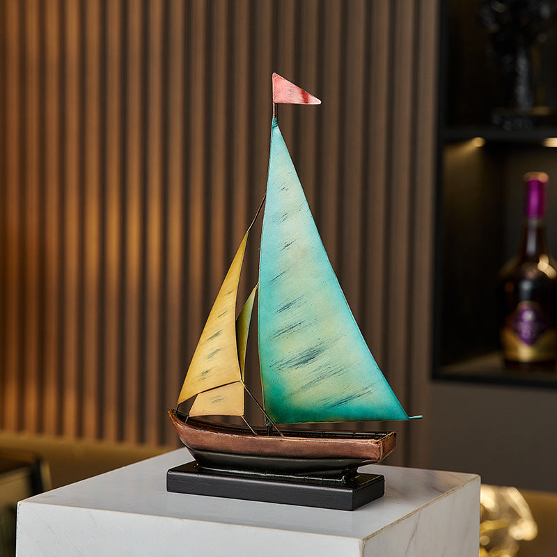 Creative sailing, sailboat model ornaments, living room, TV cabinet, wine cabinet, office desktop, light luxury decoration, cross-border