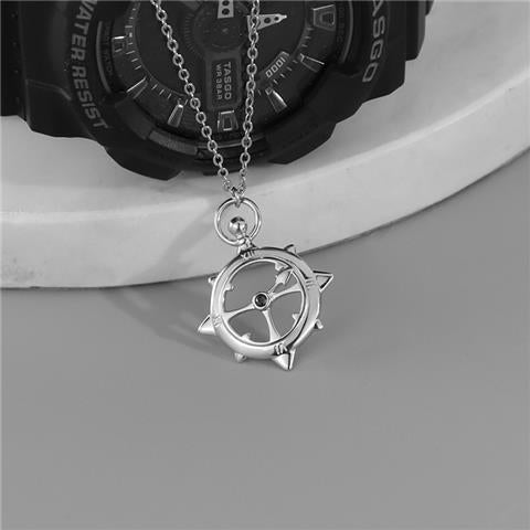 Rudder pendant necklace men's ins high-end design sense niche clavicle chain men's tide light luxury versatile men's jewelry