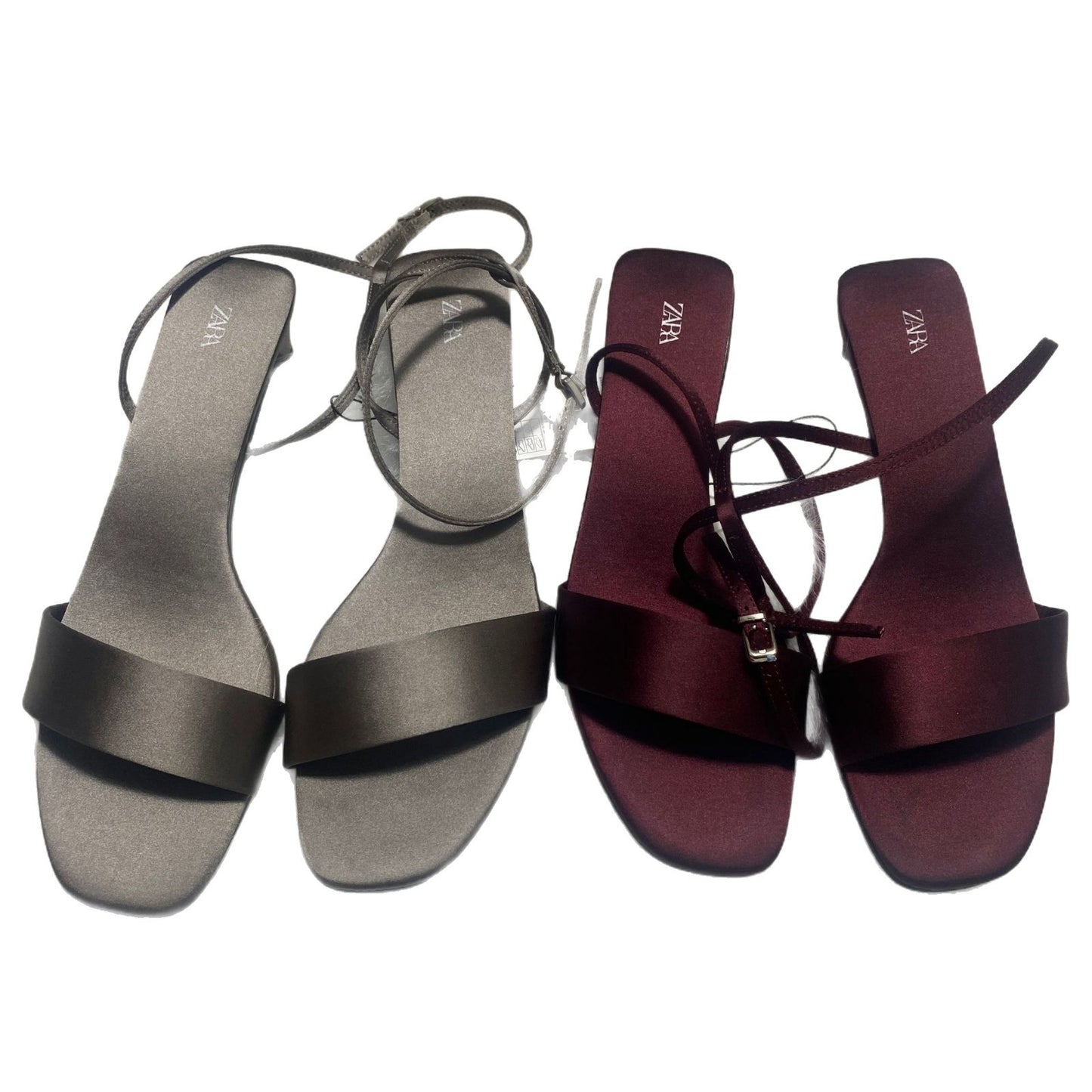 ZA Home Women's Shoes 2025 New Women's Shoes Versatile Pointed Toe High Heel Stiletto Toe Toe Back Empty One Strap Women's Shoes High Heels