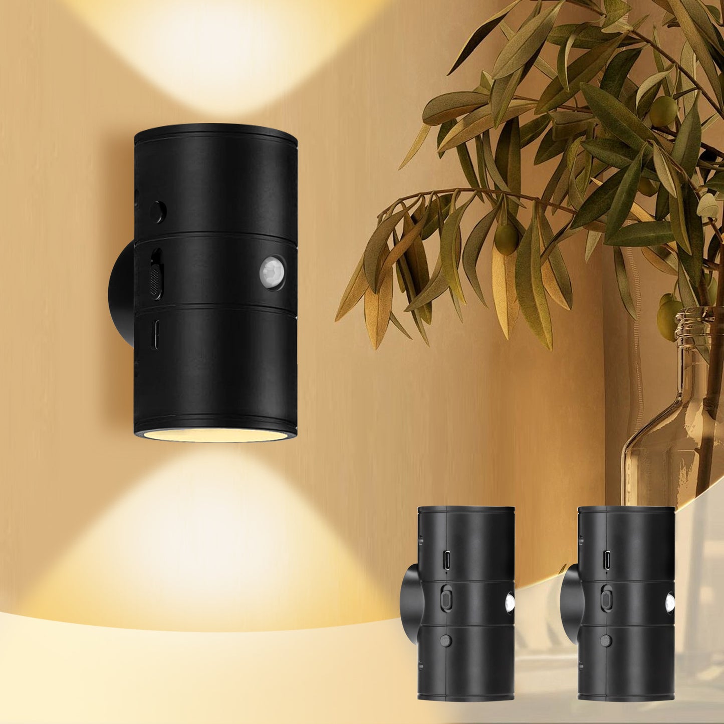 Cross-border magnetic night light, intelligent human body induction rechargeable wall, night aisle entrance, home night light