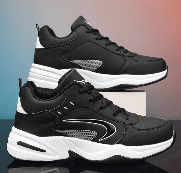 Plus size men's shoes, fall and winter, all leather top shoes, traditional retro sneakers, adult tourist shoes, non-slip sole running shoes