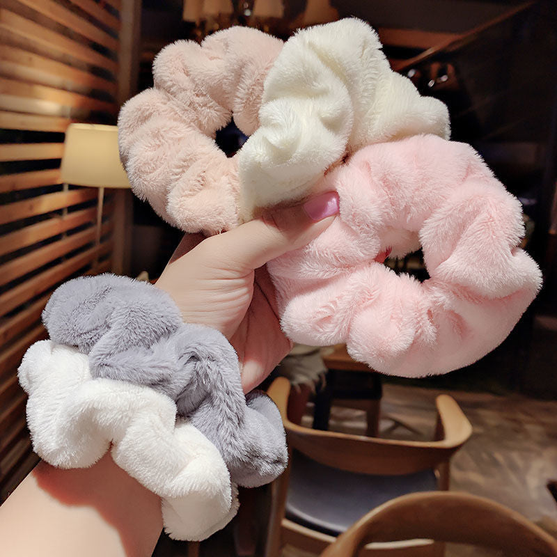 Plush hair ring large intestine ring fairy autumn and winter new ins sweet head rope female simple and versatile girl headwear hair rope