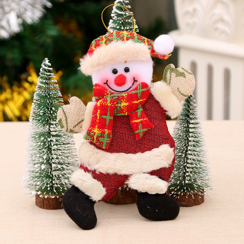 Cross-border new Christmas decoration supplies for the elderly small pendant Christmas tree accessories fabric small ornament gifts