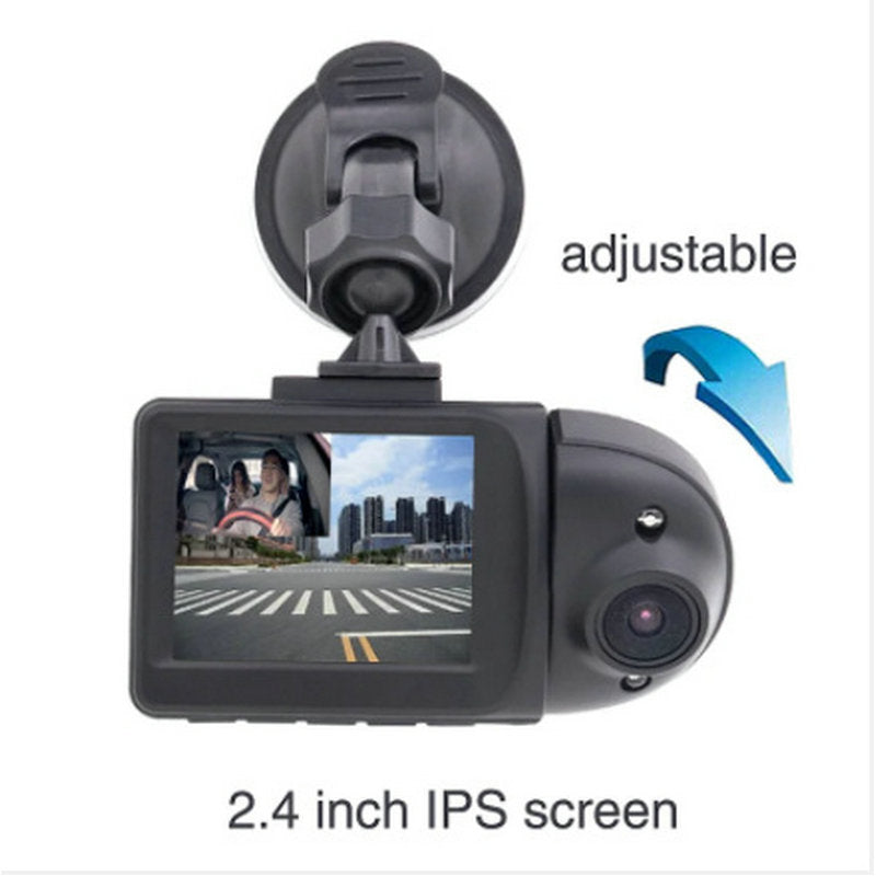 Cross-border hot dash cam dual lens FHD 1080P HD front and rear with lens car DVD camera