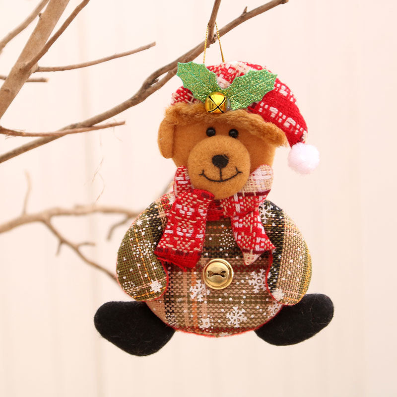 Cross-border new Christmas decoration supplies for the elderly small pendant Christmas tree accessories fabric small ornament gifts